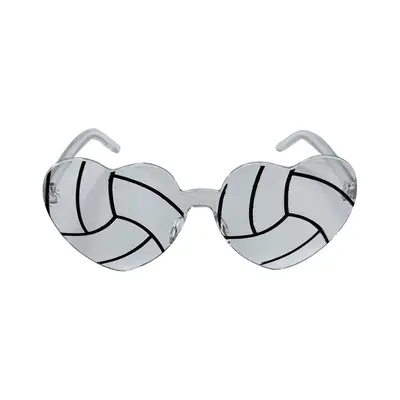 Herzförmige Sonnenbrille in Bonbonfarben mit einteiligen Gläsern - 8