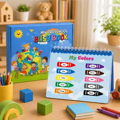Sessiz Kitap Çocuk Meşgul Kitabı Yapıştırma Kitabı - 7