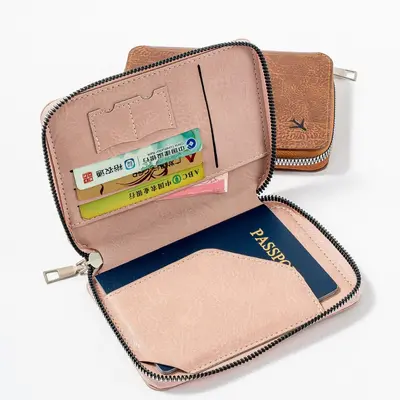 RFID passport holder travel document wallet set