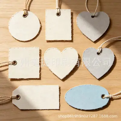 Custom Special-Shaped UV Foil-Stamped Hangtag with Lanyard