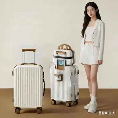 26 Inch Large Capacity Parent-Child Suitcase Set with Universal Wheels