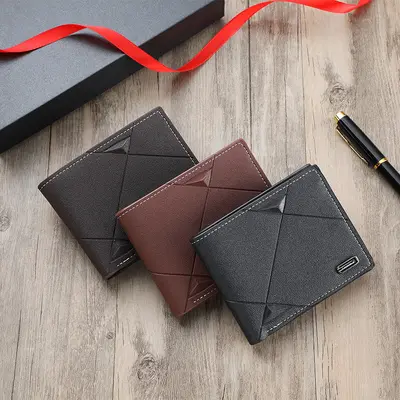 2024 Herren-Geldbörse Modisch Retro Trend Marke Tägliche Geschäftsbrieftasche Großes Fassungsvermögen für den Geburtstag des Freundes