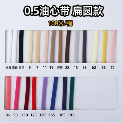 Elastik Bant 0,5 cm Yassı Yuvarlak Lastik Şerit - 5