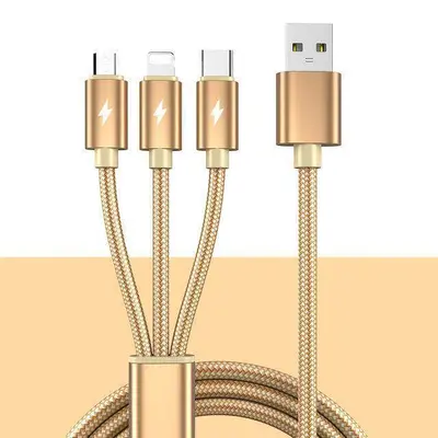 充电器头三合一快充数据线套装双口USB插头适用华为苹果安卓手机 - 12