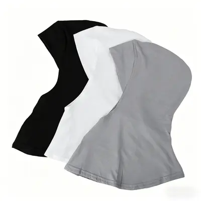 Modal Solid Color Beanie, High Elasticity, Mercerized Cotton Neck Warmer Hat - 4
