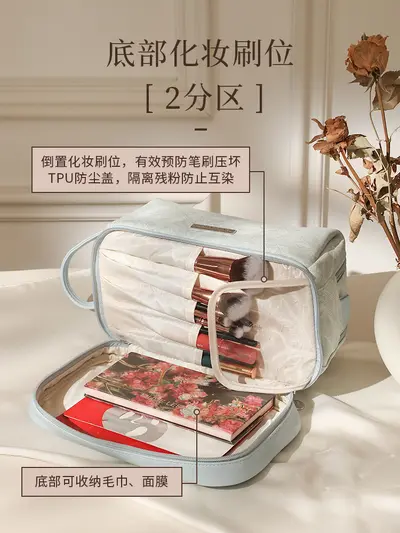 Portable Makeup Bag for Women, Large Capacity, for Business Travel