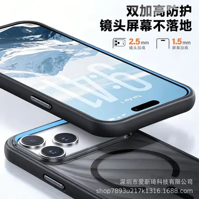 iPhone 18 Pro Max / 17 / 16 / 15 manyetik mat cilt hissi kılıf