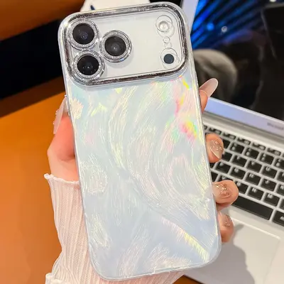 双面覆膜IMD适用iPhone17Air手机壳苹果16ProMax羽毛纹防摔保护套 - 10