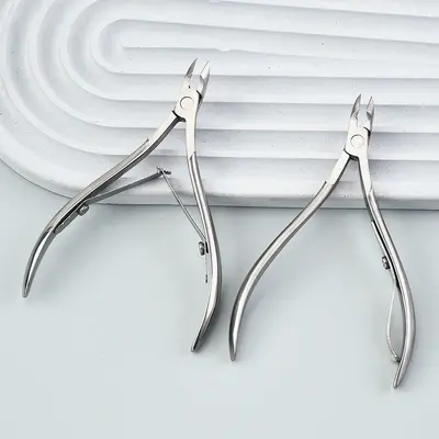 Stainless Steel Cuticle Nipper for Dead Skin and Ingrown Nails, Slant Edge