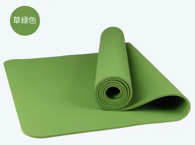 Yoga mat TPE, 183x80x0.6cm, monochrome, for beginners - 10
