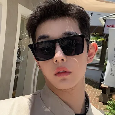Men's Sunglasses, UV Protection, Unisex Square Frame, for Wide Faces - 7