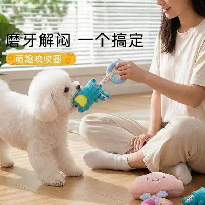 新款咬咬圈磨牙狗狗发声玩具拔河互动磨牙耐咬陪伴宠物玩具代发