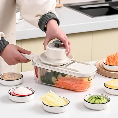 Multifunctional kitchen vegetable slicer, potato shredder, hand guard - 5