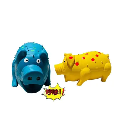 Funny Squeaky Pig Plush Dog Toy, Durable and Chew-Resistant - 4