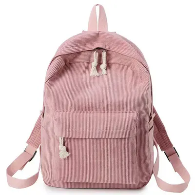 Korean-Style Corduroy Backpack for High School Students and Young Women - 6