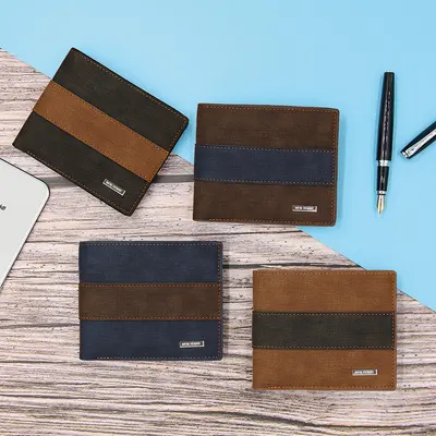 Men's Short Wallet, Multi-Card Slots, Frosted Finish, Retro Korean Style - 3