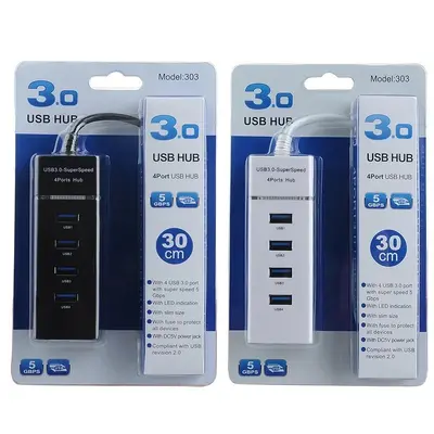 USB HUB bir-çoklu dört bağlantı noktalı yüksek hızlı hub bilgisayar USB 3.0 ayırıcı genişletici USB arayüz genişletici - 7