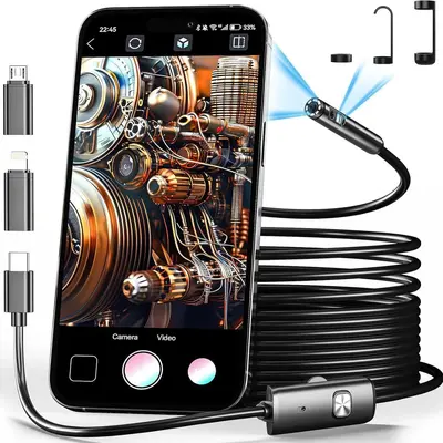 Apple Android evrensel yüksek çözünürlüklü 1920P1440P yarı sert sert hat endoskop otomatik tamir endüstriyel boru hattı kamerası - 1