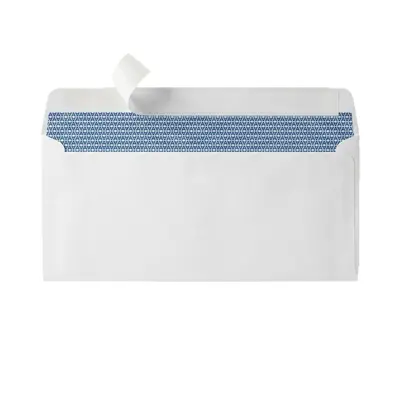 White Windowless Security Envelope No. 10, 4-1/8 x 9-1/2 inch, Self-Seal - 5