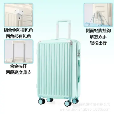 Cabin Size Combination Lock Trolley Case, 360° Wheels, Multifunctional - 13