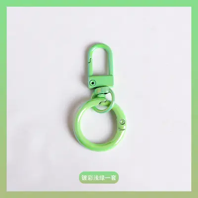 Electroplated Alloy Spring Buckle Keychain for DIY - 8