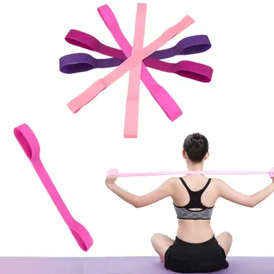 8 Şekilli Yoga Direnç Bandı, Silikon Elastik Bant, Omuz ve Sırt Egzersizi - 4
