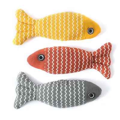 Oversized Catnip Wave Cat Toy, Cotton Linen Chew Toy - 5