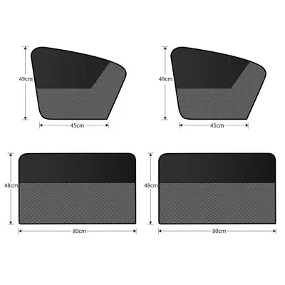 Car Side Window Sunshade, Magnetic, Privacy and Heat Insulation, Strong Magnet - 10