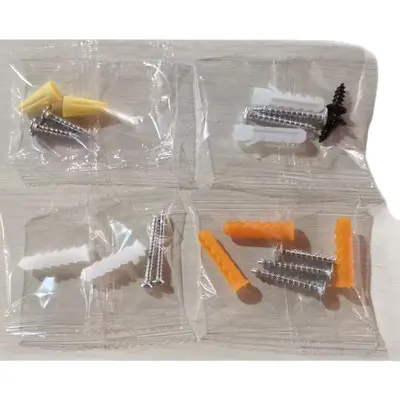 Edelstahl-Selbstbohrschrauben-Set mit Kunststoff-Spreizdübeln