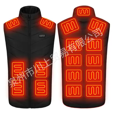 Smart USB Heated Vest with Nine Heating Zones and Graphene Heating