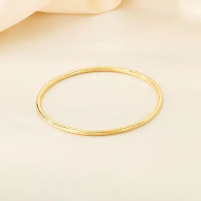 Foreign trade European and American personalized stainless steel 304 round wire 3mm flat ring multi-color welding-free seamless single-piece stacked bracelet - 7