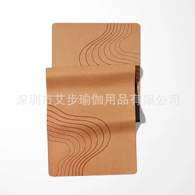 Cork and Natural Rubber Yoga Mat, Eco-Friendly, Non-Slip