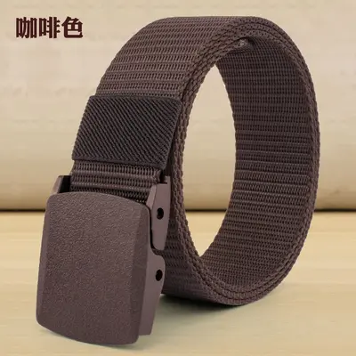 Wholesale men's belts casual versatile tactical outdoor nylon belts student military training security inspection canvas belts - 8