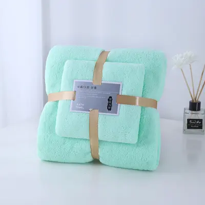 Kalınlaştırılmış banyo havlusu seti, yumuşak ve emici - 7