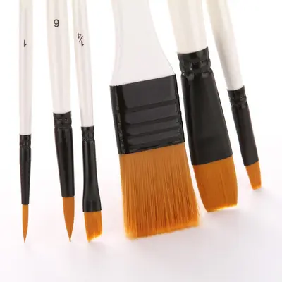 10-teiliges Nylon-Pinselsatz, massivholz, Ölfarbe