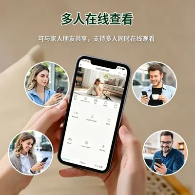 室内监控摄像头婴儿宠物无线wifi家用监控器监控手机远程全彩夜视
