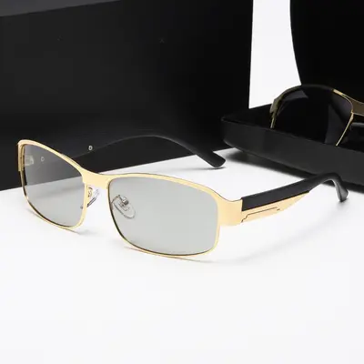 2024 Men's Polarized Photochromic Metal Frame Sunglasses - 3
