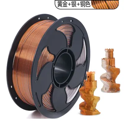 PLA İpek Çift Renkli 3D Yazıcı Filamenti 250G, Bambu Lab ve Creality Uyumlu - 10
