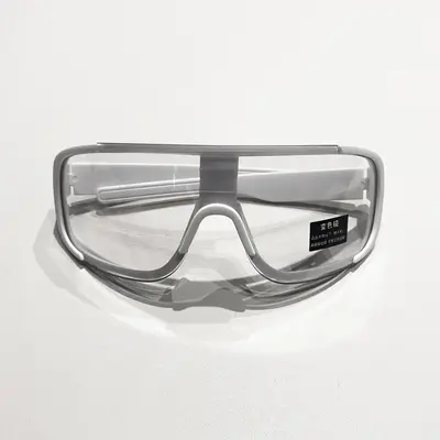 Outdoor-Radbrille, einteilig, winddicht, silberner Rahmen - 11