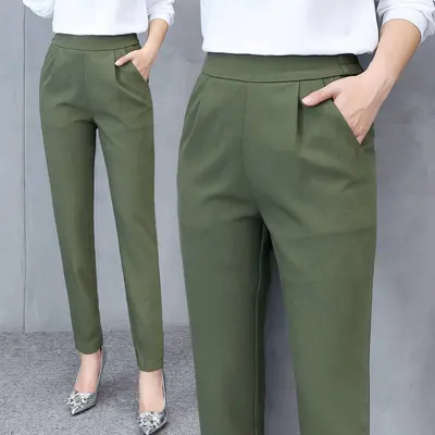 Women's Stretch Harem Pants, Loose Fit, Plus Size, Korean Style - 2