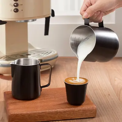 Stainless Steel Latte Art Cup, Thickened, Food-Grade Milk Frothing Pitcher