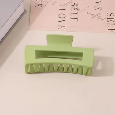 Amazon rechteckige Haarspange grenzüberschreitend mattiertes PS Haiclip einfache Haarspange großes Haarvolumen Multi-Griff Haaraccessoire - 11