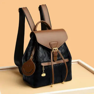 Women's Lightweight Retro Backpack, Multifunctional School and Travel Bag - 3