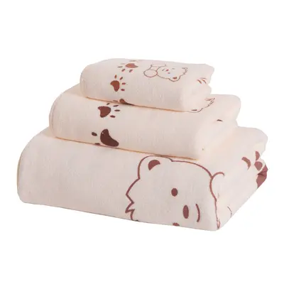 Bedruckte Badetuchgarnitur, 3-teilig, Unisex