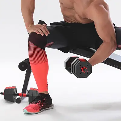 Octagonal dumbbell 40 kg detachable adjustable