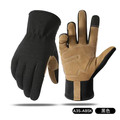 Outdoor Work Gloves, Wear-Resistant Palm, Anti-Slip, Touchscreen Compatible - 9