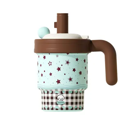 Bichar Portable Office Thermos Cup with Handle and Straw - 7