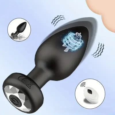 Vibrierender Analplug für Männer mit G-Punkt- und Klitorisstimulation