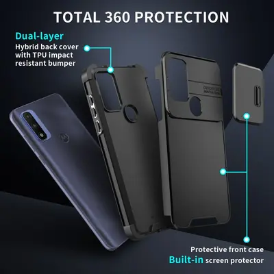Moto G stylus 5G için uygun itme penceresi düşmeyi önleyici cep telefonu kılıfı G Power ikisi bir arada zırh koruyucu kapak