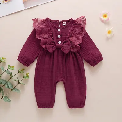 Newborn Cotton Long Sleeve Jumpsuit, GL2065, Spring Autumn